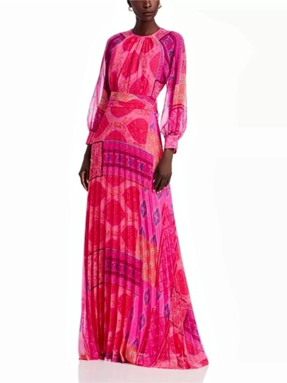 Teri Jon Floral Maxi Dress in Pink & Purple Size 6 NWT